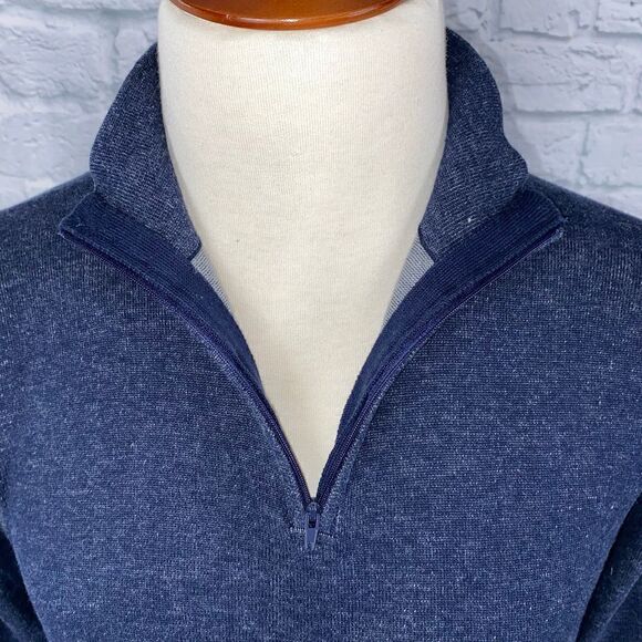 Age of wisdom quarter zip pullover lightweight men’s navy blue - Picture 7 of 11